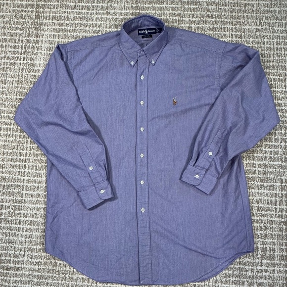 Ralph Lauren Other - Ralph Lauren Purple Gingham  Casual Button Down Shirt Sz L